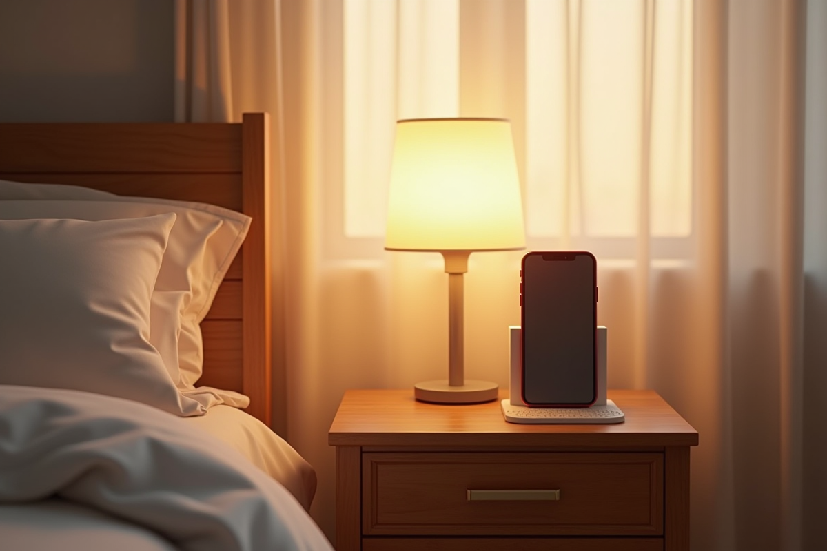 Emplacement idéal pour votre téléphone pendant le sommeil